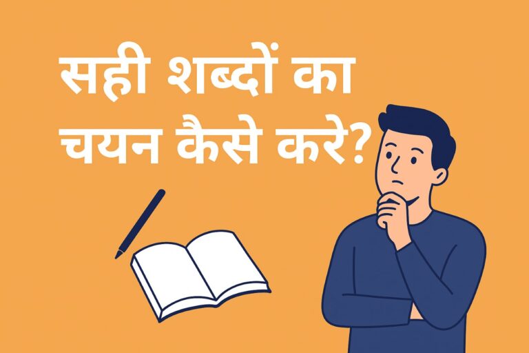 सही शब्दों का चयन कैसे करें